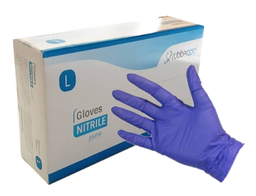 [107.2502AZLL] Luva Nitrilo Azul Tamanho-L Rubergold Pluma 100 Unidades    