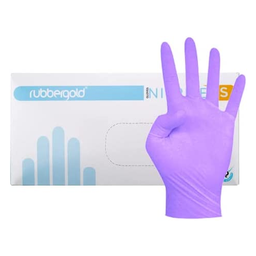 [107.2502AZLS] Luva Nitrilo Azul Tamanho-S Rubergold Pluma 100 Unidades    