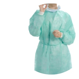 [080.A2415539.1] Bata De Visitante Descartavel Verde Tnt 115X137Cm 1 Unidade 