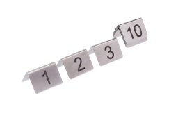 [107.0433659531] Placas Numéricas Inox   De 1-10                             
