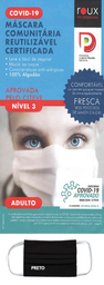 [107.357.11567] Mascara De Protecao Reutilizavel 100% Algodão Preto         