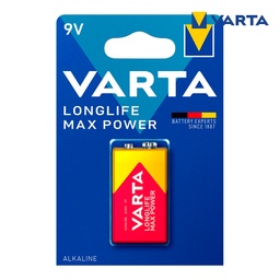 [107.640.38602] Pilha Varta Long Life Max Power 9V Pack 1Un                 