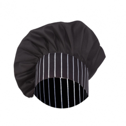 [080.18120181] Chapeu Cozinha Preto C/Risc.B C47 C410 Algodão/Poliester    