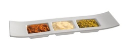 [107.84220] Bandeja Branca C/3 Divisorias Melamina 29X9X3Cm Aps         