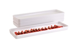 [107.0734255010] Travessa Melamina Branca 52X17.5X4Cm                        