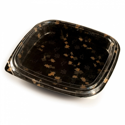 [107.191.56] Caixa Para Aperitivos/Sushi 27X27X4,5Cm Preto Ps 30 Unid.   