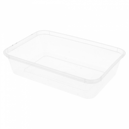 [107.128.61] Caixa Retangulares 500Ml 17,5X12X3,5Cm Transp. 50 Unid.     