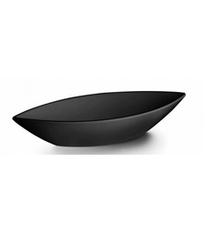 [107.L.63567] Travessa Oval Melamina Preta 32X12X6Cm Lacor                