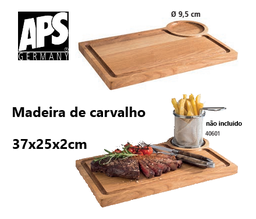 [107.APS.00808] Bandeja Em Madeira De Carvalho C/Rasgo 37X25X2Cm Aps        