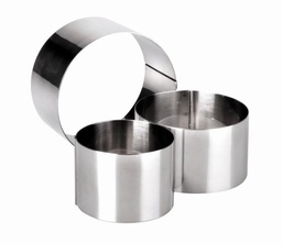 [107.676.716050] Conjunto De 3 Aros Inox 7+8+10Cm Altura 4,5Cm Ibili         