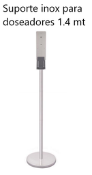 [970.292408] Suporte Inox Para Doseador De Gel 1400Mm S001B              