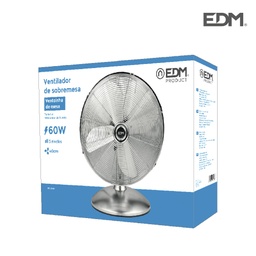 [109.640.33972] Ventoinha De Mesa Cromado 60W Ø Aspas 40 Cm Edm             