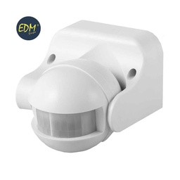 [P01.640.73115] Detetor De Movimento C/Reg. Noite/Dia 180º Ip44 Branco      