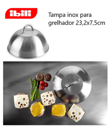 [107.676.713900] Tampa Inox Para Grelhador Ou Chapa 23,2X7,5Cm Ibili         