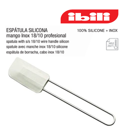 [107.676.702032] Espatula De Silicone Com Cabo Inox 32Cm Ibili               