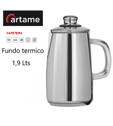 [107.16905] Cafeteira Inox C/Tampa 1,9 Lts Fundo Térmico 169/05 Artame  