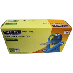 [107.480211] Luvas Nitrilo Sem Pó Tamanho-L  100 Unidades Top Glove      