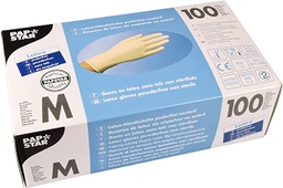 [107.439.12237] Luva Latex Branca Sem Talco Tamanho-M 100 Unidades Papstar  