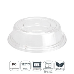 [107.L.66950] Tampa Cobre-Pratos Redonda Policarbonato 25X7Cm Lacor       