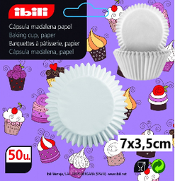 [107.676.729307] Forma Papel Madalena 7X3,5Cm 50 Unidades  Ibili             