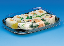 [107.45SKN] Base Preta Para Sushi/Charcutaria 245X185X20Mm Guillin      