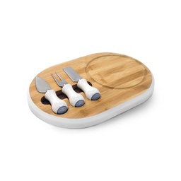 [107.12706875] Tábua De Queijo C/3 Utensilios 32X22X2Cm                    