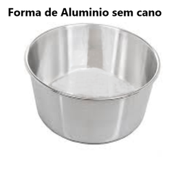 [107.680.12898141] Forma De Aluminio Sem Cano Boca 30 Fundo 22 Altura 12Cm     
