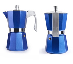 [107.676.623009] Cafeteira Express Evva Blue 9 Chav. 450Ml Aluminio  Ibili   