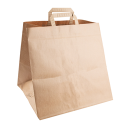 [107.535.11] Sacos Com Asas 36+31X36 Cm Natural Kraft 10 Unidades        