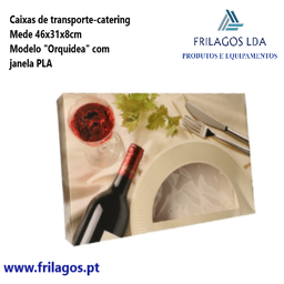 [107.439.82561] Caixas De Catering C/Janela Orquidea 46X31X8Cm 5 Unidades   