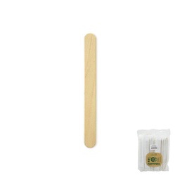 [107.12707594] Palheta Em Madeira  Para Café 9X1Cm 100 Unidades            