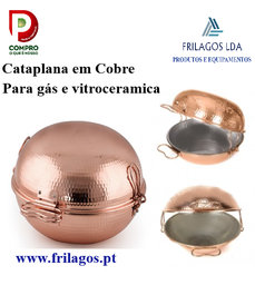 [107.680.42600003] Cataplana Tradicional Em Cobre Para Gás Nº3 30Cm            