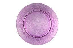 [107.0332850020] Prato C/Relevo Vidro Pente Cor Violeta  Ø32Cm               