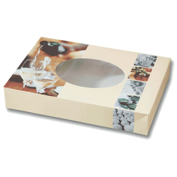 [107.154.99] Caixas Take Away C/Janela 46,5X32X8Cm Quadri 10 Unid        