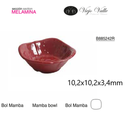 [880.B885242R] Taça Melamina Mamba Vermelha 10,2X10,2X3,4Cm Viejo Valle    
