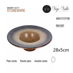 [880.B981000F] Prato Risotto Redondo Lava 28X5Cm Viejo Valle               