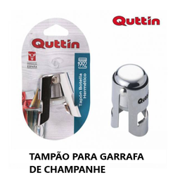 [880.BQ01015564772] Tampão Inox Para Garrafa De Champanhe Quttin                