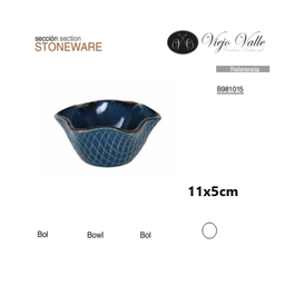 [880.B981015] Taça Redonda Decorado 11X5Cm Viejo Valle                    