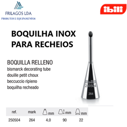 [107.676.250504] Boquilha Inox Para Recheios 4X90Mm Ibili                    