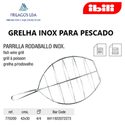 [107.676.770200] Grelha Inox Para Pescado 42X30Cm  Ibili                     