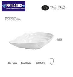 [880.B1968] Taça Ostra Porcelana 19X11X4,5Cm  Viejo Valle               