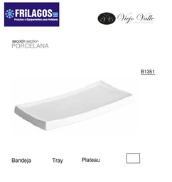 [880.B1351] Travessa Porcelana 28X12,5X3Cm  Viejo Valle                 