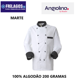 [080.MG0101.JD.XXL] Jaleca Branca 100% Algodão C/Botões Marte Tam. Xxl          