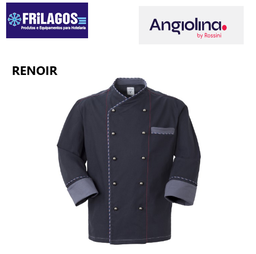 [080.MG1001.01.XXXL] Jaleca Azul Escuro Renoir Algodão  Tamanho. Xxxl            