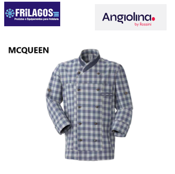 [080.MG1101.Q1.XXXL] Jaleca Chef Renoir Xadrez Azul Algodão Tamanho. Xxxl        