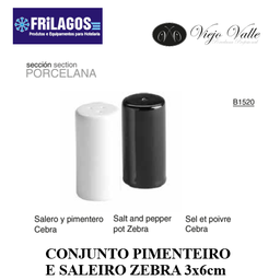 [880.B1520] Pimenteiro E Saleiro Zebra  3X6Cm  Viejo Valle              