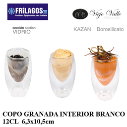 [880.B803029] Copo Borosilicato 12Cl. 6,3X10,5Cm Granada Viejo Valle      