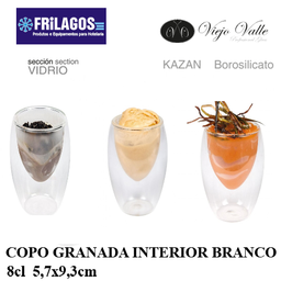 [880.B803030] Copo Borosilicato 8Cl. 5,7X9,3Cm Granada Viejo Valle        