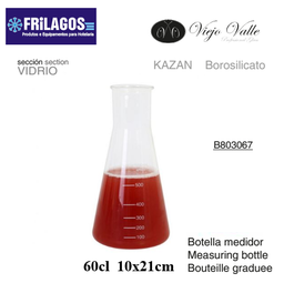 [880.B803067] Jarro Medidor Borosilicato 60Cl 10X21Cm Viejo Valle         