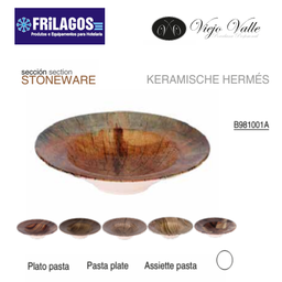 [880.B981001A] Prato Pasta Redondo Hermes  28X6Cm Viejo Valle              